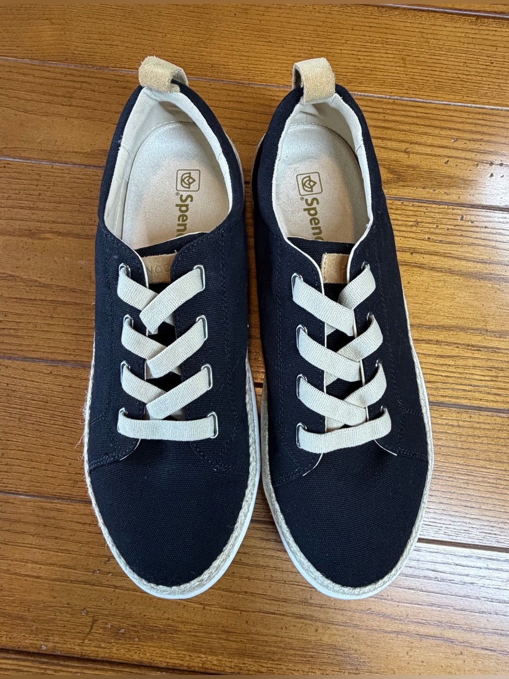 Spenco Men’s Black Canvas Espadrille Sneakers – Size 12 D 🖤 - Picture 2 of 9